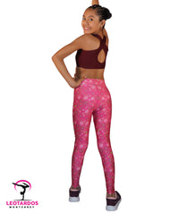 Thumbnail for Leggins deportivos estampado flores - LM013