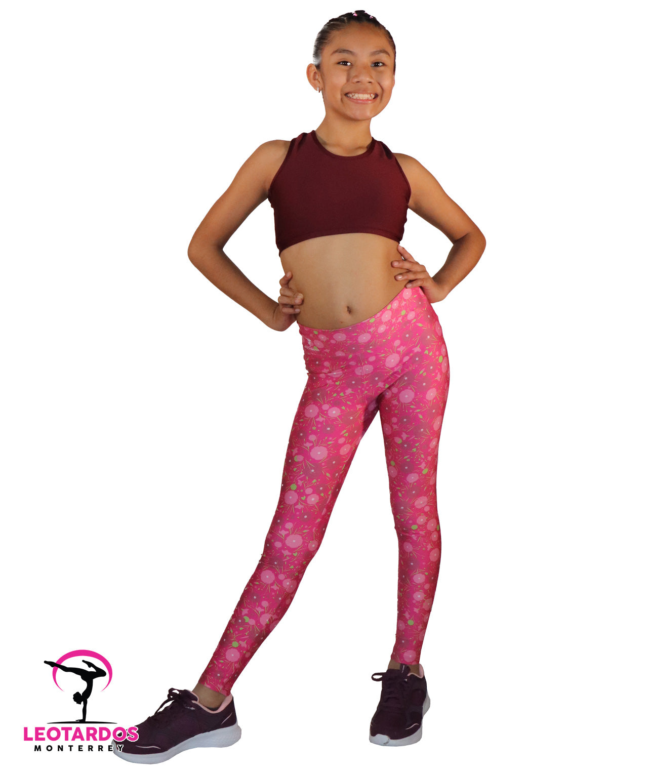 Leggins deportivos estampado flores - LM013