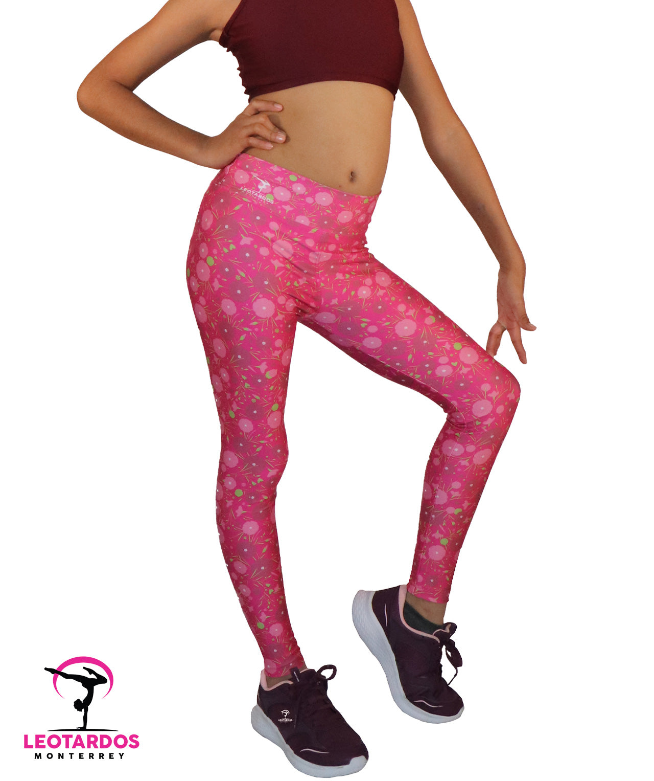 Leggins deportivos estampado flores - LM013